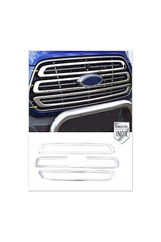 Ford Transit 2014-2018 Arası Krom Ön Panjur 3 Parça P.Çelik