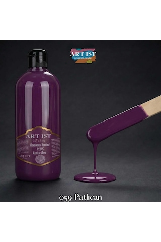 Kendinden Vernikli Plus Vernikli Akrilik Boyalar - 059 Patlıcan Ahşap, Taş Tozu, Hobi, Dıy