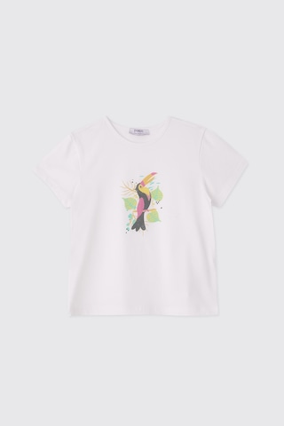 Panço Kız Çocuk Şort Tişört 2'li Fuşya Alt Üst Takım 2611gk17014 Pembe