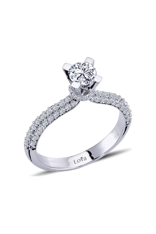 Lova Toplam 1,23 Karat Pırlanta Tektaş Yüzük - 1050167