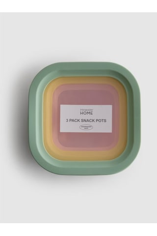 Primark Home Pastel Renkli 3'lü Saklama Kabı Çok Renkli