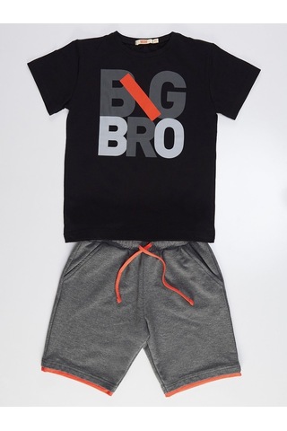 Denokids Mushi Big Bro Erkek Çocuk Şort Takım Çok Renkli