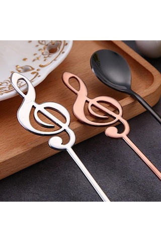 Mor Paslanmaz Çelik Müzik Notaları Kahve Kaşığı Karıştırma Fincan Kaşık Müzik Çubuğu Dondurma Kaşığı Mutfak Aracı Kaşık Aksesuarları