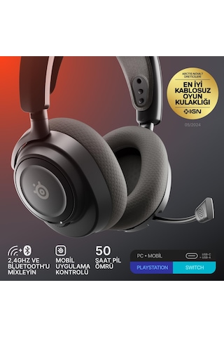 Steelseries Arctis Nova 7 Gen 2 Wireless Oyun Kulaklığı - Siyah