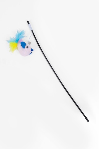 Tüylü Kedi Oltası Peluş Kuşlu Kedi Oyun Oltası 46 CM