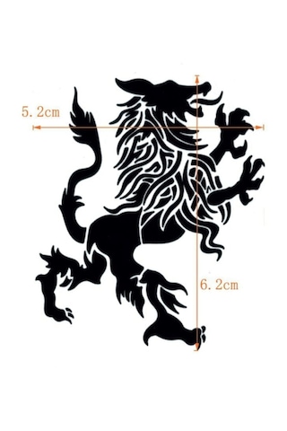 Geçici Dövme Aslan Logo Ejder Canavar Pençe Figür Su Geçirmez Tattoo Kol Bilek Omuz Sırt Dövmesi