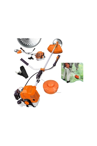 Prohummer Ph276 Yan Tipi Benzinli Ot Çalı Çim Biçme Tırpanı - 58cc 11000 Rpm Turuncu