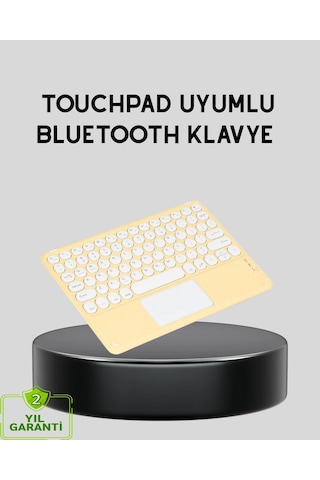Bluetooth Kablosuz Klavye İnce Slim Model, Tablet Ve Akıllı Tv Uyumlu, Sessiz Tuşlu Taşınabilir Kl