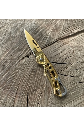 Alaska Cep Çakısı Kamp Çakısı Avcı Kampçı Bıçagı Cep Bıçak 15cm Sarı