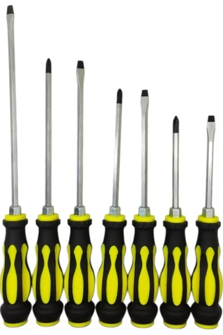 Nalburkent Sunking Yüksek Kalite Tornavida Seti Takımı 7 Parça Çekiçle Vurmaya Uygun