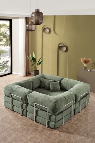 Legom Avanos Aktivite Koltuğu Yatak Olabilen Çok Amaçlı Kanepe Koltuk Takımı Yeşil Yeşil