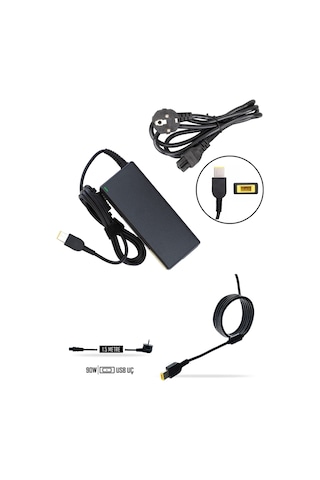 Notebook Adaptör - 90w - Lenovo Thinkcentre M70q Gen 2 Type 11my All-in-one Aıo Muadili İle Uyumlu