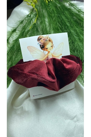 Bride Düğün Kına Nişan Doğum Günü Hedeliği Kadife / Saten Saç Lastiği Bordo