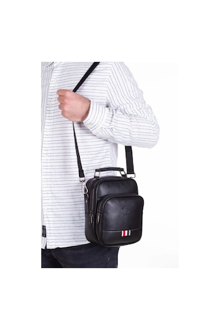 Strong Suni Deri Erkek El Çantası , Çapraz Askılı Omuz Çantası Np2040 Siyah