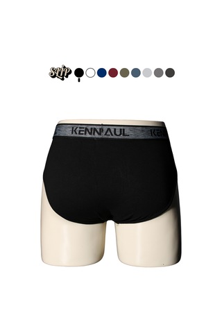 Kp 10'lu Erkek Düz Pamuklu Siyah Boxer Slip Boxer Siyah