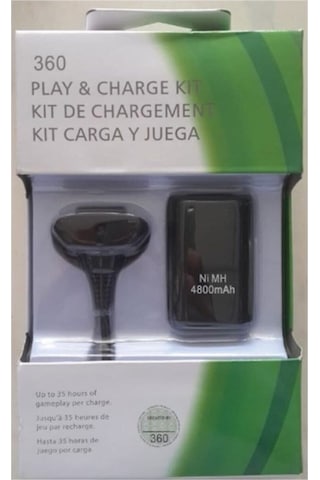 Xbox 360 Uyumlu Joystick Kol Şarj Kiti Batarja Usb Kablosu Ile Birlikte