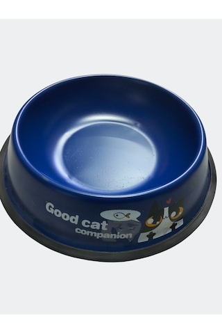 64 Oz Renkli Çelik Mama Kabı Lacivert 30cm