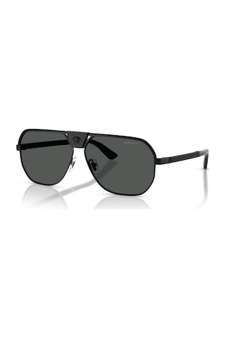 Versace Ve 2294 126187 61 Unisex Geometrik Siyah Metal Güneş Gözlüğü