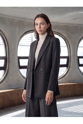 Dilvin 60821 Blazer Ceket-kahve