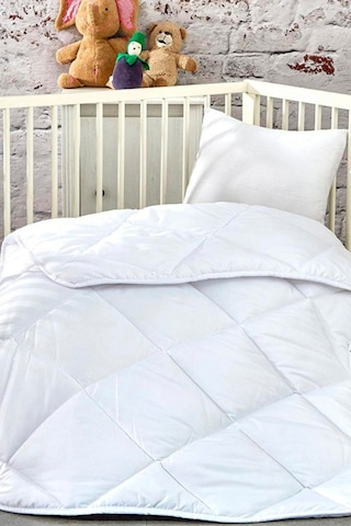 Bebek Yorgan Seti Bebe Yorganı 100x150 Cm + Bebe Yastığı