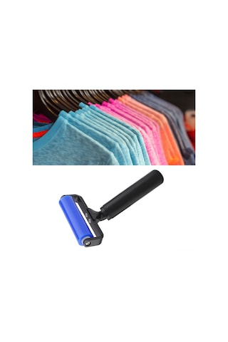 Xiyyadms Mavi Silikon Toz Temizleme Rulosu - 4 İnç Yüksek Yapışkanlık, Telefon Ekranı Ve Filmler İçin, Siyah Plastik Kolu, Elektrostatik Temizleme Diğer