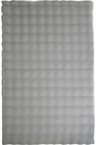 Prizma Halı Bubble Peluş Halı Beyaz Düz Kesim