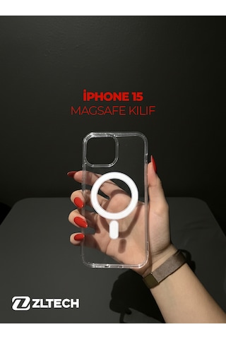 Apple iPhone 15 Uyumlu Magsafe Özellikli Sert Şeffaf Kılıf Plastıc Cover Şeffaf Apple iPhone 15 Uyumlu Magsafe Özellikli Sert Şeffaf Kılıf Plastıc Cover Şeffaf