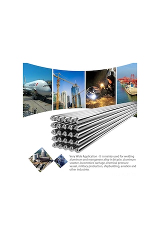 Xindoker Alüminyum Kaynak Teli 380-400 C Düşük Sıcaklık, Toz Gerektirmeyen Magnezyum İçerikli, 2.0mmx500mm, 50 Adet