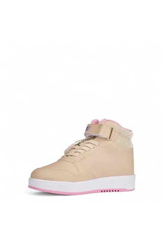 Zacoz Labu Labu Baskılı Kız Çocuk Spor Ayakkabı Sneaker Bej - Pembe