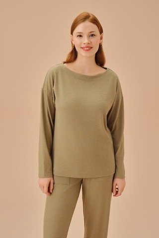 Suwen Siamore Pijama Takımı Sh251986601060 Olıve Zeytin Yeşili