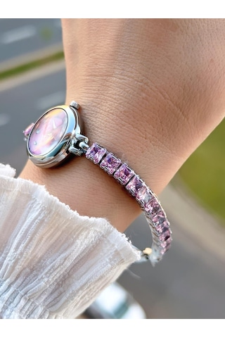 Coliseum Çelik Ve Taşlı Kordon Vintage Seri Küçük Kasa Özel Tasarım Kadın Kol Saati Sp.8933.m8 Gümüş