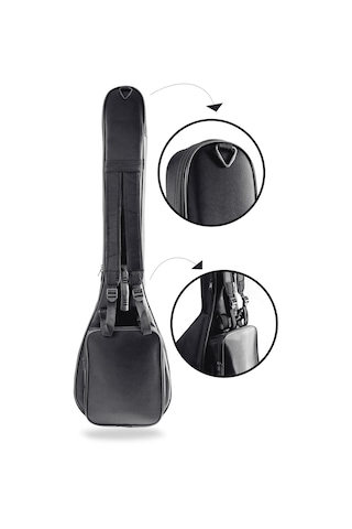 Profesyonel Su Geçirmez 20 Mm Pedli Soft Case Uzun Sap Bağlama Saz Kılıfı