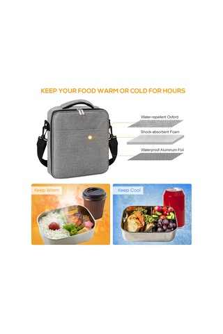 Konesam 8l Dış Mekan Sıcaklık Saklama Çantası - Oxford Kumaş + Köpük + Aluminyum Folyo, Mavi Lacivert Mavi