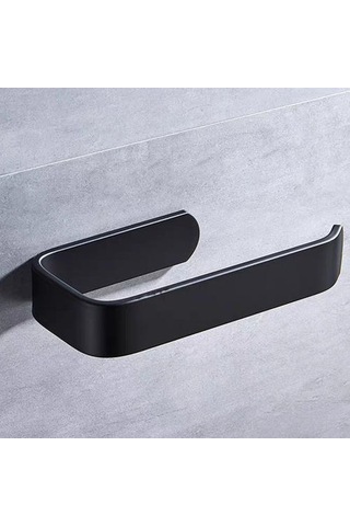17 Cm Tuvalet Kağıdı Tutucu Doku Raf Duvara Monte Banyo Mutfak Rulo Tutucu Kağıt Doku Raf Kanca Modern Siyah Askı Taşınabilir Tuvalet Kağıdı Sahipleri Ahşap