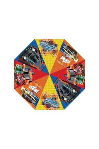 Lisanslı Bardaklı Figürlü Unisex Çocuk Şemsiyesi Hotwheels