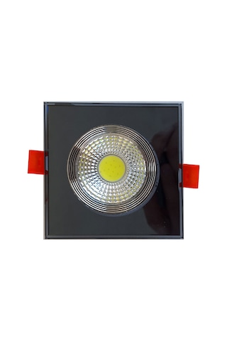 Füme Cam Kare Sıva Altı Led Spot Armatür İç Beyaz, Kenar Gün Işığ