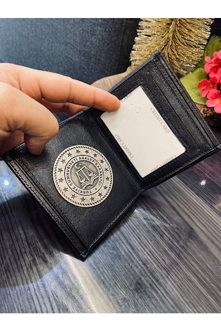 Adalet Bakanliği Rozetli Hakiki Deri Cüzdan