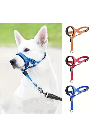 Elmpaly Kırmızı Xl Rahat Köpek Başlığı, Ayarlanabilir Tasmalı Antrenman Yürüyüş Yeleği