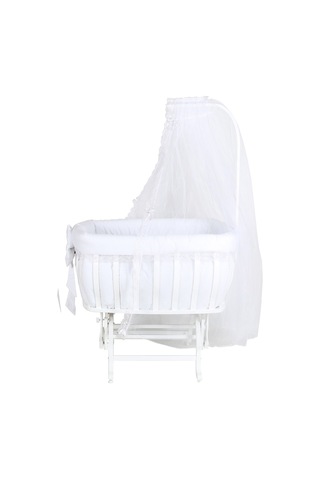 Setaymobilya Beşik, Fiyonklu Mdf Sallanan Beşik + Uyku Seti - Setay