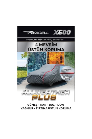 Sedan Araçlar İle - X600 Klipsli 4 Mevsim Araba Brandası - Oto Çadır Örtü