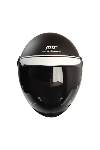 Mts FX-101 Çenesiz Kask Mat Siyah - Beyaz