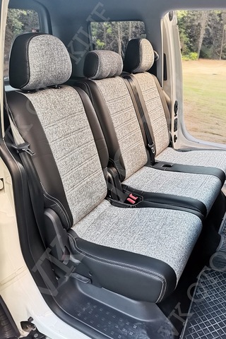 Vk Auto Volkswagen Caddy Araca Özel Koltuk Kılıfı Gri-siyah