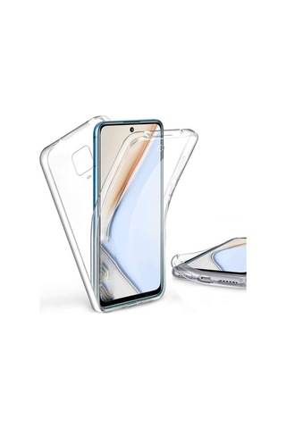 Teknomoda Xiaomi Redmi Note 9S 360 Kılıf Şeffaf Ön Arka Silikon