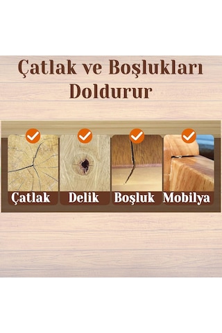 Ahşap Parke Tamir Macunu Tik Renk Mobilya Masa Dolgu Çatlak Çizik Giderici 125 Ml Kullanıma Hazır 0.25 KG