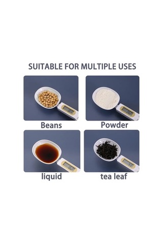 Wondernest Dijital Tartı Kaşık Mutfak Ölçüm Lcd Beyaz Ayarlanabilir 1 Adet Beyaz