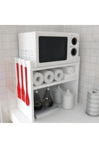Mutfak Tezgah Üstü Mikrodalga Fırın Raf Dolap Düzenleyici