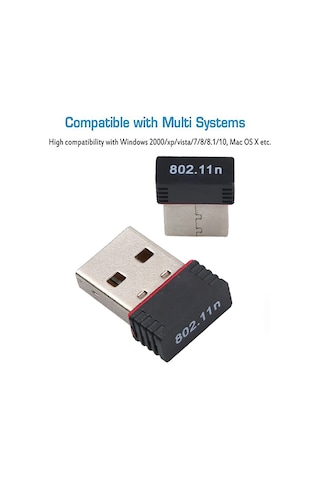 150 M Usb Wifi Adaptörü Kablosuz 2.4g Ağ Kartı Mini Usb 2.0 Rtl8188 Wifi Dongle 1pcs