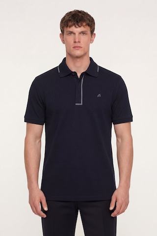 Sabri Özel Erkek Lacivert Dar Kesim Slim FitPamuk Pike Polo Yaka T-shirt