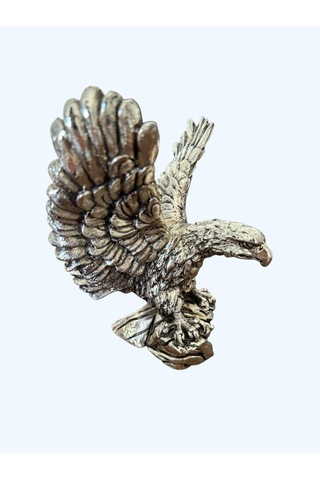 Kartal Heykel Biblo 20 Cm Gümüş Renk