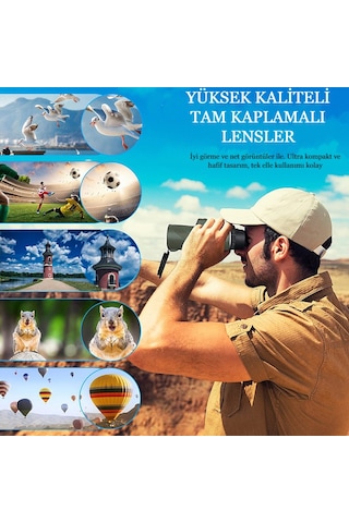 80x100 Hd Zoom Tek Göz Monoküler Teleskop Taşınabilir Dürbün Yeşil